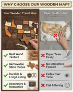 Wooden USA Travel Map Puzzle