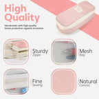 Large Capacity Double-Layer Macaron Stationery Box