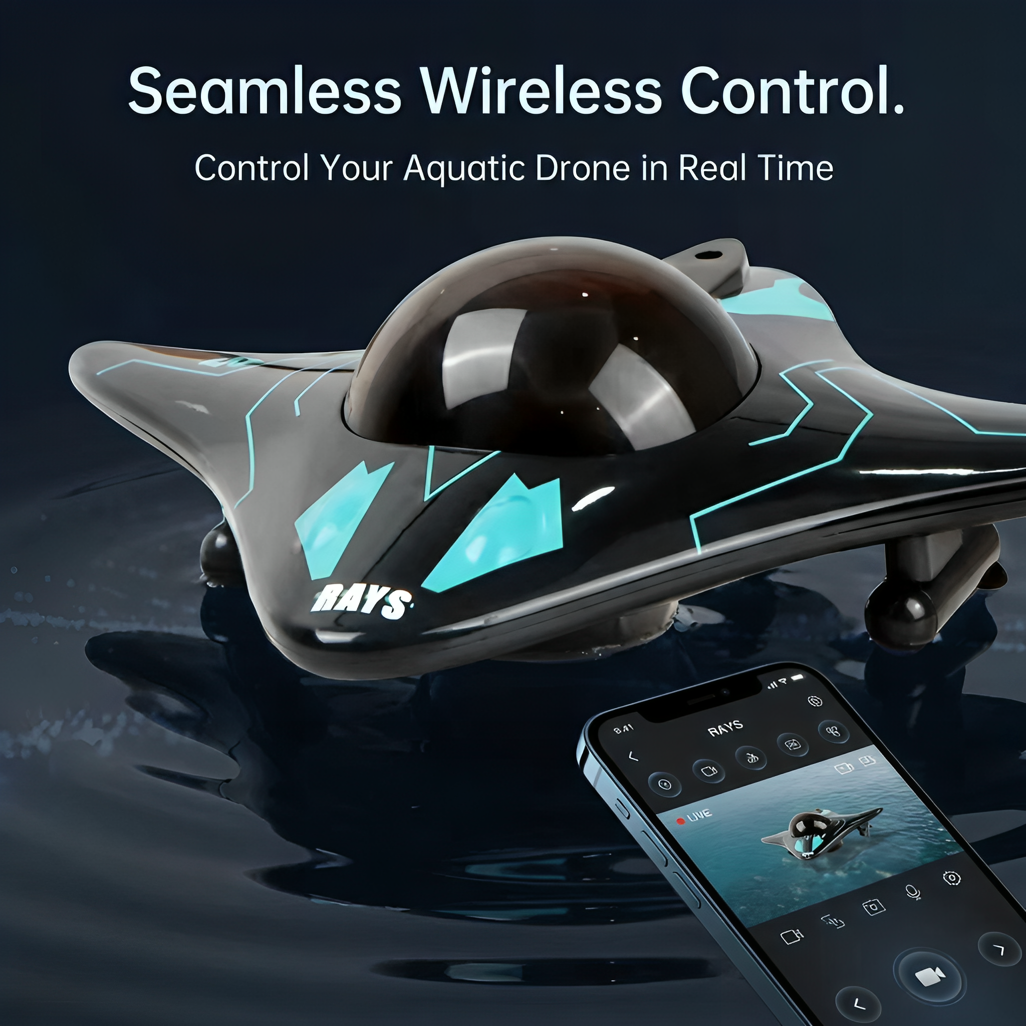 APP-CONTROLLED WIRELESS SPY BOAT